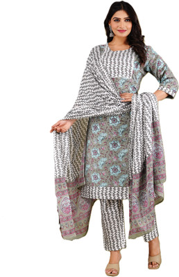 Rashika Printed Kurta, Trouser/Pant & Dupatta Set