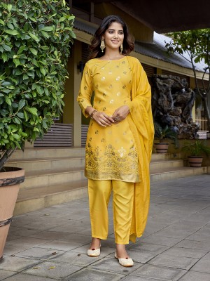 Nayasi Embellished Kurta, Trouser/Pant & Dupatta Set