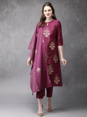 Angel western Graphic Print Kurta, Trouser/Pant & Dupatta Set