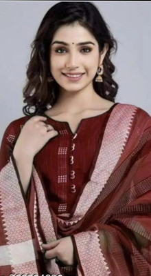 HOC's Embroidered Kurta, Trouser/Pant & Dupatta Set
