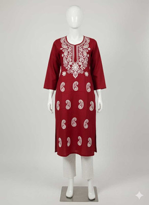 Jaitik chikan udyog Color Block, Printed Kurta, Trouser/Pant & Dupatta Set