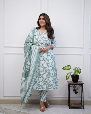 Muskan Fab Printed Kurta, Palazzo & Dupatta Set