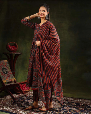 R4milA Printed Kurta, Trouser/Pant & Dupatta Set