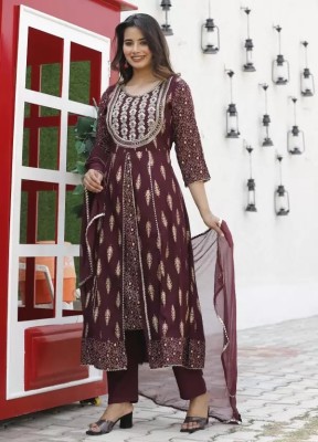 OJASVI FASHION Embroidered Kurta, Trouser/Pant & Dupatta Set