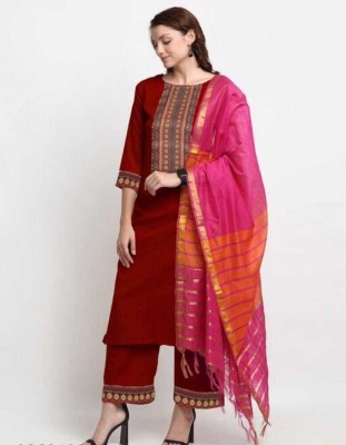 CreationRajvi Printed Kurta, Palazzo & Dupatta Set