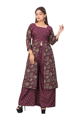 KHOKHARHET Printed Kurta, Palazzo & Dupatta Set
