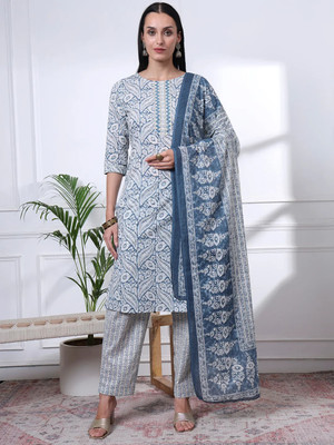 TANMANI Printed Kurta, Trouser/Pant & Dupatta Set