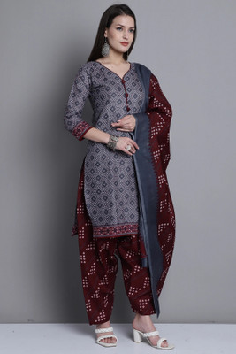 Rajnandini Printed Kurta, Patiala & Dupatta Set