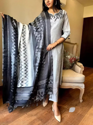 Vititex Self Design Kurta, Trouser/Pant & Dupatta Set