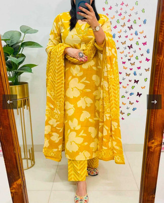 Krafty Fashion Printed Kurta, Trouser/Pant & Dupatta Set