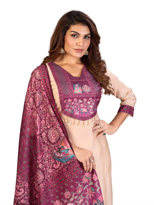 SSTUDIO Woven Kurta, Trouser/Pant & Dupatta Set