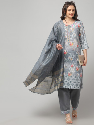 OMASU FASHION Floral Print Kurta, Salwar & Dupatta Set