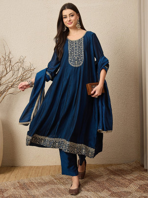 VredeVogel Embroidered Kurta, Trouser/Pant & Dupatta Set