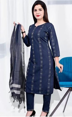 Il filo Striped Kurta, Trouser/Pant & Dupatta Set