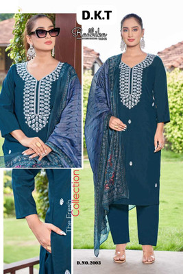 DKT TRENDZ Embellished Kurta, Trouser/Pant & Dupatta Set