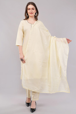 Eelika Floral Print Kurta, Trouser/Pant & Dupatta Set
