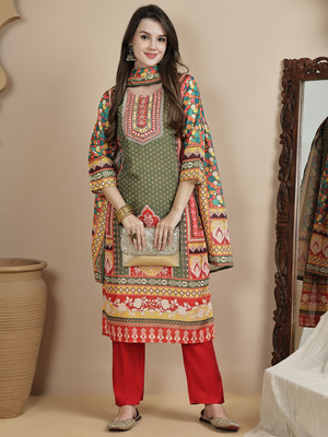 Prakat Graphic Print Kurta, Trouser/Pant & Dupatta Set