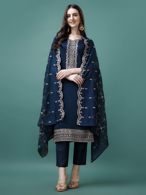 Tasrika Embroidered Kurta, Trouser/Pant & Dupatta Set