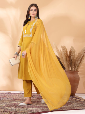 Nayam By Lakshita Women Kurta Palazzo Dupatta Set