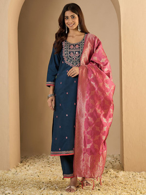 VredeVogel Embroidered Kurta, Trouser/Pant & Dupatta Set