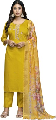 manvaa Embellished Kurta, Salwar & Dupatta Set