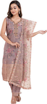 ruh Self Design Kurta, Trouser/Pant & Dupatta Set