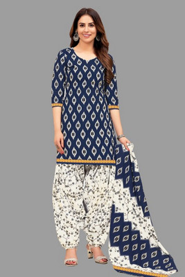 SHREE JEENMATA COLLECTION Printed Kurta, Patiala & Dupatta Set