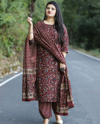 Isstilum Printed Kurta, Salwar & Dupatta Set