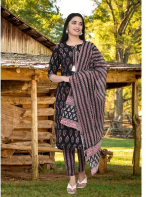 Jaipur fashion factory Printed Kurta, Trouser/Pant & Dupatta Set