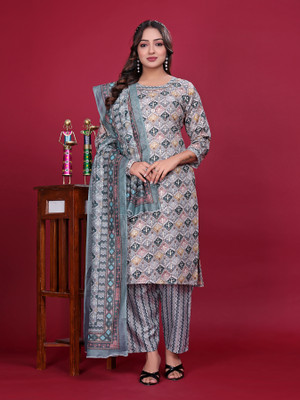 ARAHAMFASHION Printed Kurta, Trouser/Pant & Dupatta Set