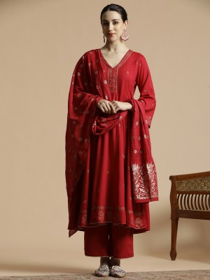 Style Baazi Embroidered Kurta, Trouser/Pant & Dupatta Set