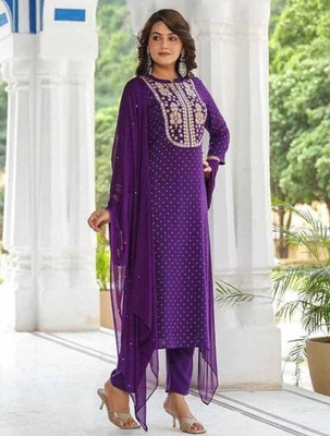 Tvm Printed Kurta, Trouser/Pant & Dupatta Set