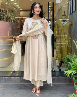 Vaidehi Fashion Embroidered Kurta, Trouser/Pant & Dupatta Set