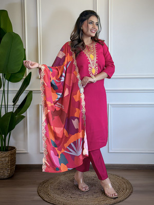 paya fashion Embroidered Kurta, Trouser/Pant & Dupatta Set