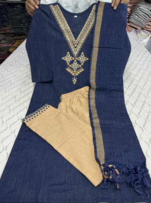 AL RAZAB Embroidered Kurta, Trouser/Pant & Dupatta Set