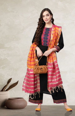 Thezaara Printed Kurta, Palazzo & Dupatta Set
