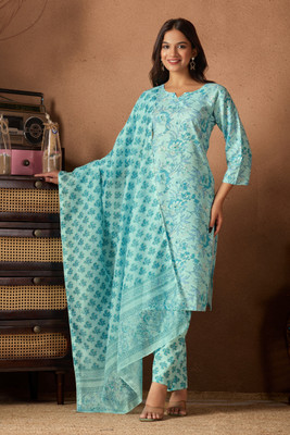 KALEE Floral Print Kurta, Trouser/Pant & Dupatta Set