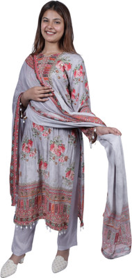 Simnilstudio Floral Print Kurta, Palazzo & Dupatta Set