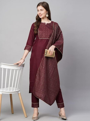yourstore Printed Kurta, Trouser/Pant & Dupatta Set