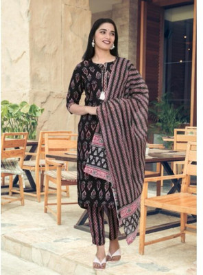 Jaipur fashion factory Printed Kurta, Trouser/Pant & Dupatta Set