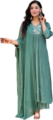 LADY MOR Embroidered Kurta, Salwar & Dupatta Set