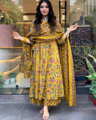 Irtada Printed Kurta, Palazzo & Dupatta Set
