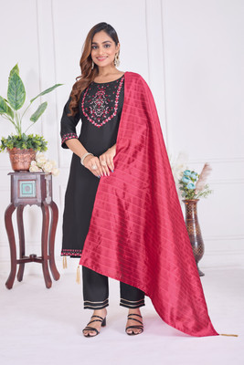 TARTAM Embroidered Kurta, Trouser/Pant & Dupatta Set