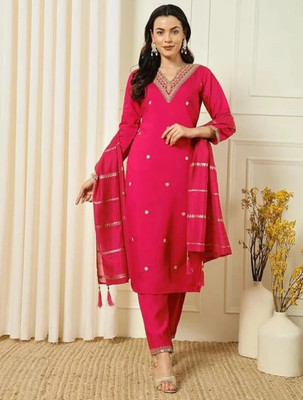 Trendzy Embellished Kurta, Salwar & Dupatta Set