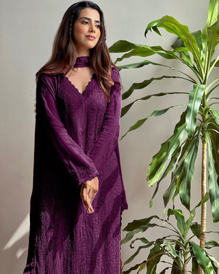 Aditi Embroidered Kurta, Trouser/Pant & Dupatta Set