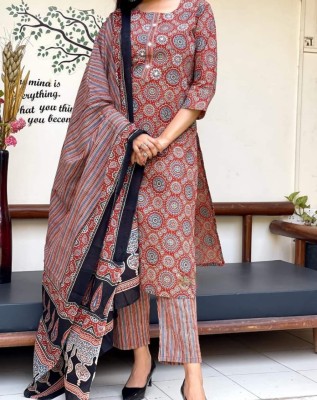 insta fashion Printed Kurta, Trouser/Pant & Dupatta Set