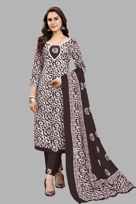 Simmu Printed Kurta, Churidar & Dupatta Set