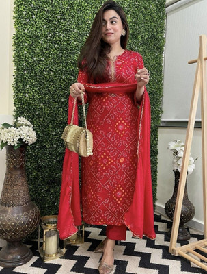 Samiksha Textile Embroidered Kurta, Trouser/Pant & Dupatta Set