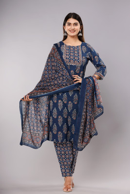 hustle bustle Printed Kurta, Trouser/Pant & Dupatta Set