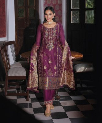 VredeVogel Embroidered Kurta, Trouser/Pant & Dupatta Set